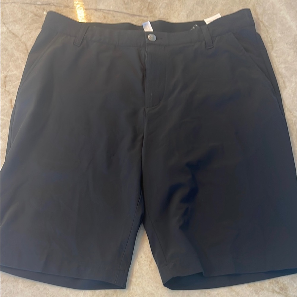 Adidas Black Flat Front Shorts